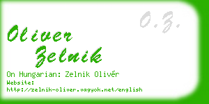 oliver zelnik business card